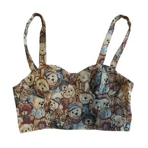 SHEIN Multicolor Tapestry Crop Top